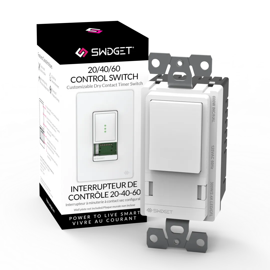 PANASONIC Swidget 20-40-60 Smart Timer Switch For Panasonic ERV or Fans PANASONIC Swidget 20-40-60 Smart Timer Switch For Panasonic ERV or Fans